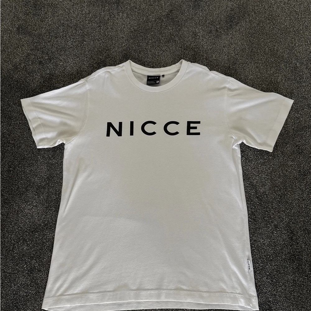 White NICCE t-shirt